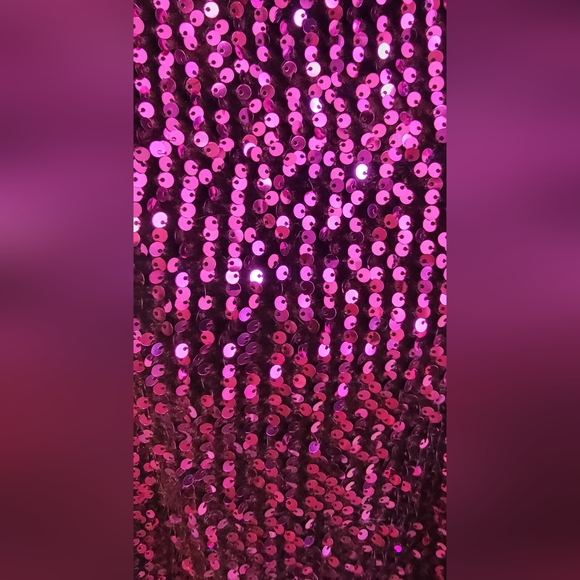 Michael Costello x REVOLVE Nicolette Midi Skirt in Fuchsia Size S Sparkly NYE - Picture 6 of 10